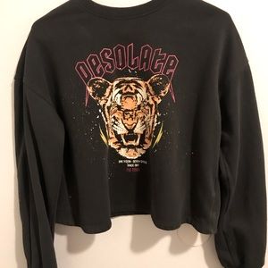 XS Tiger Crop Pullover